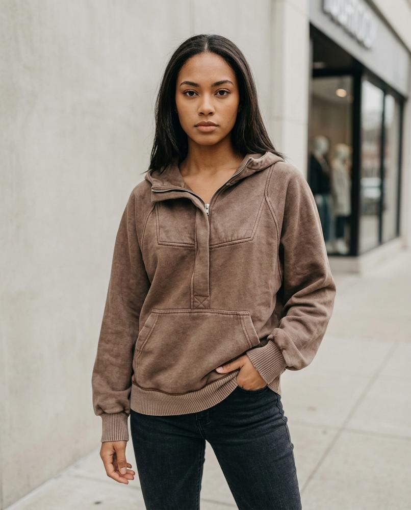 Statement Street - Leser | Gewaschen Locker Hoodie Damen