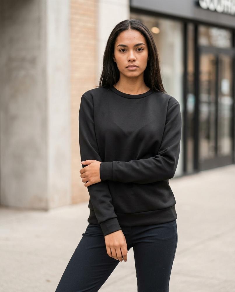 Statement Street - Comir | Formstabil Rundhals Sweatshirt Damen