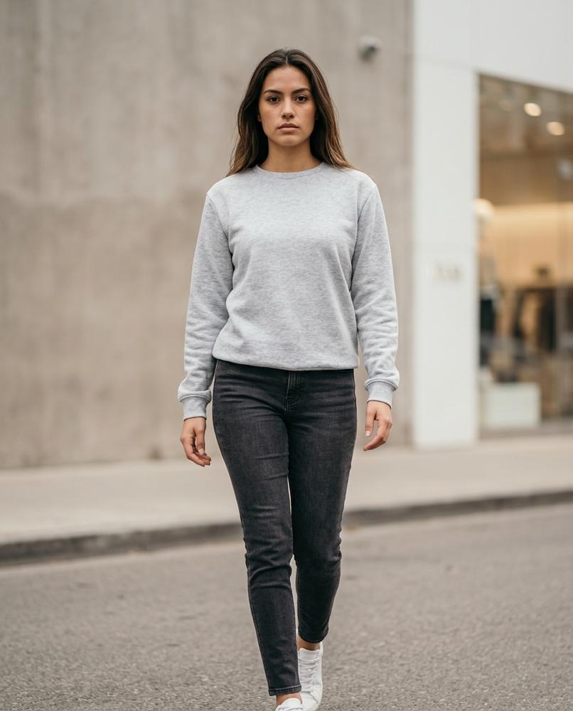 Statement Street - Comir | Formstabil Rundhals Sweatshirt Damen