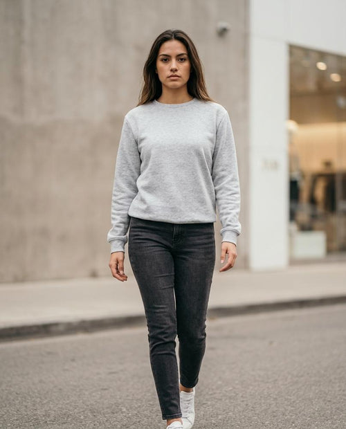 Statement Street - Comir | Formstabil Rundhals Sweatshirt Damen