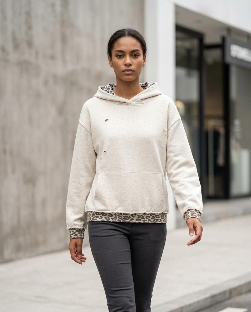 Statement Street - Rilen | Meliert Gemustert Hoodie Damen
