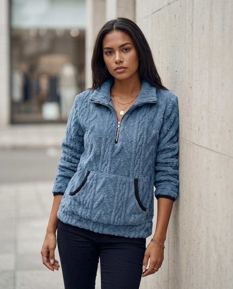 Statement Street - Armin | Plüschiger Strukturierter Pullover Damen