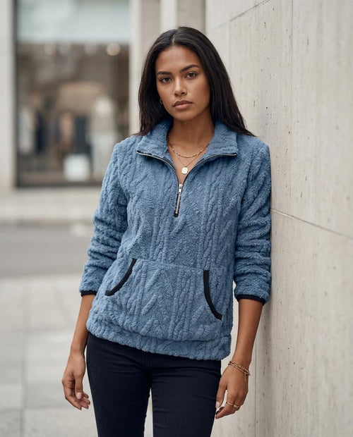 Statement Street - Armin | Plüschiger Strukturierter Pullover Damen