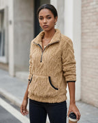 Statement Street - Armin | Plüschiger Strukturierter Pullover Damen