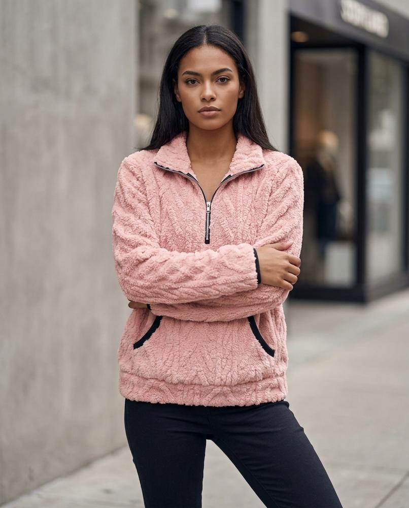 Statement Street - Armin | Plüschiger Strukturierter Pullover Damen