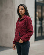 Statement Street - Armin | Plüschiger Strukturierter Pullover Damen