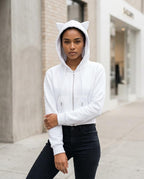 Statement Street - Madar | Kurzgeschnittener Reißverschluss Hoodie Damen