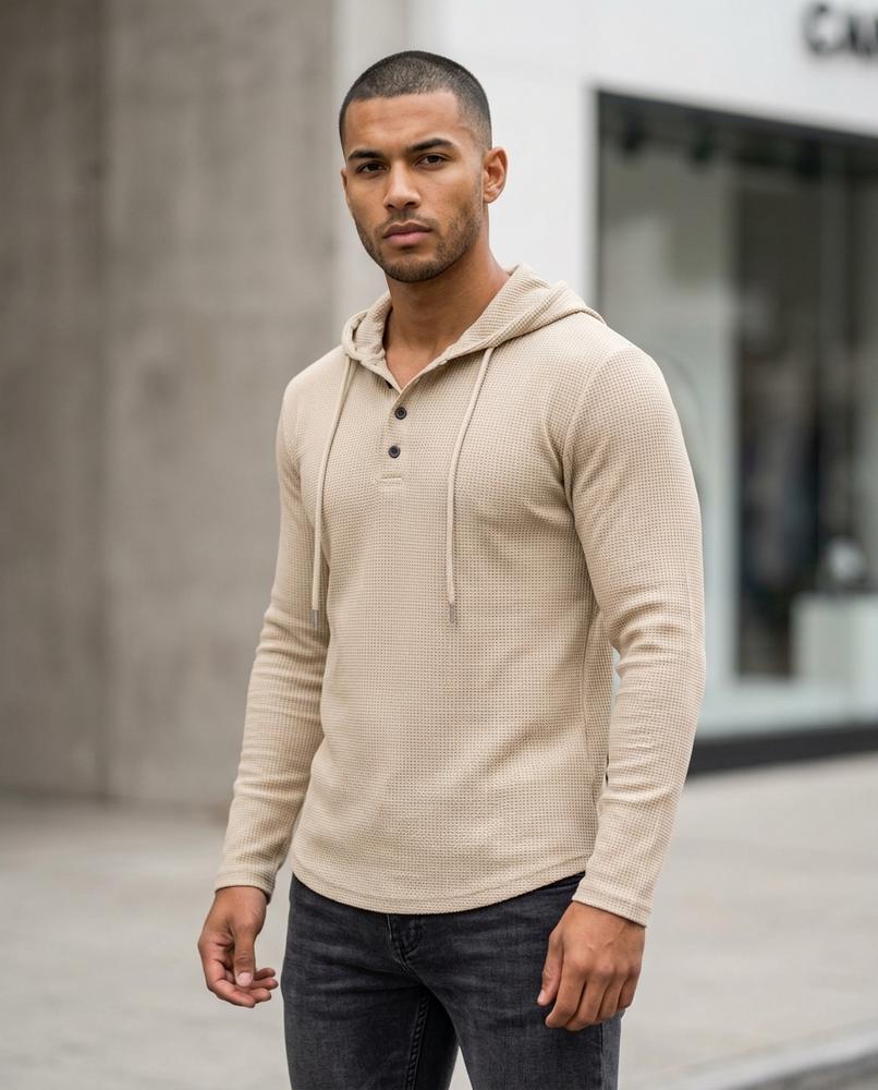 Statement Street - Savel | Strukturiert Langärmlig Hoodie Herren