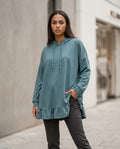 Statement Street - Tadar | Lockerer Gerüschter Hoodie Damen
