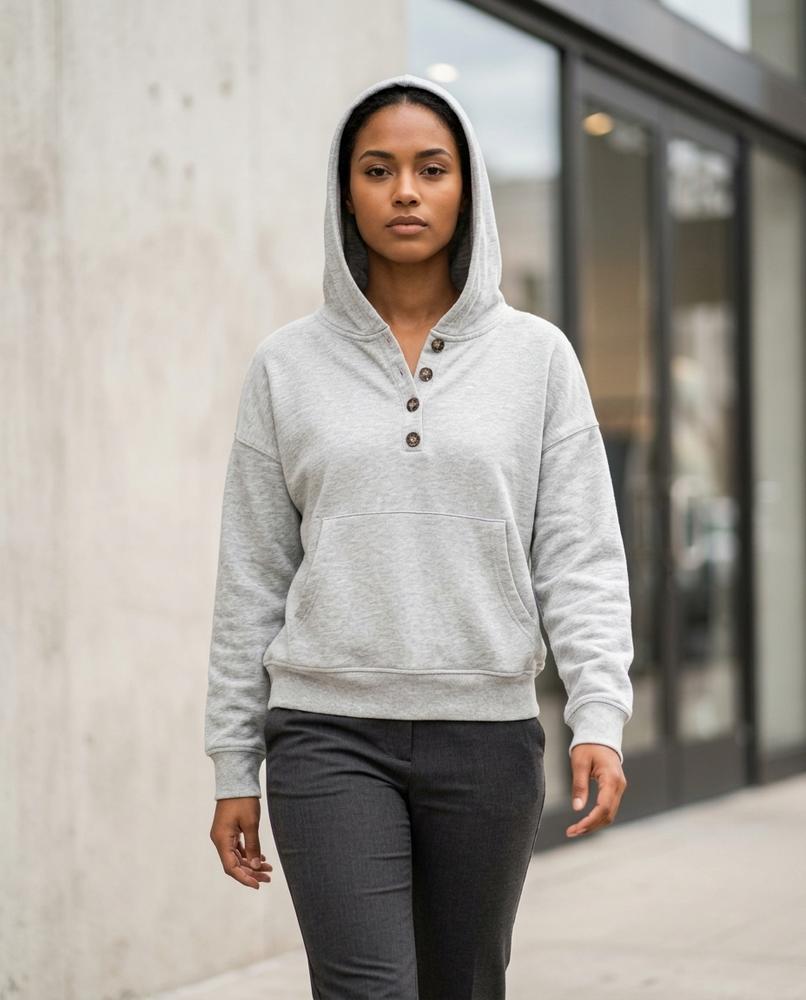 Statement Street - Maken | Weitgeschnittener Strukturierter Hoodie Damen