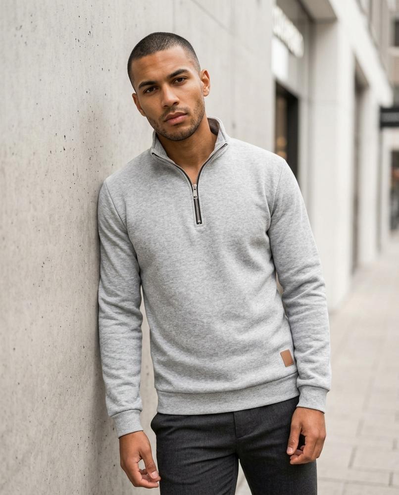 Statement Street - Vaver | Hochgeschlossen Langärmlig Pullover Herren