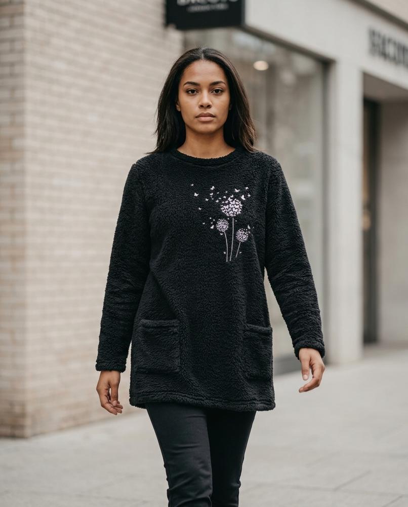 Statement Street - Rodan | Flauschige Langgeschnittene Tunika Damen
