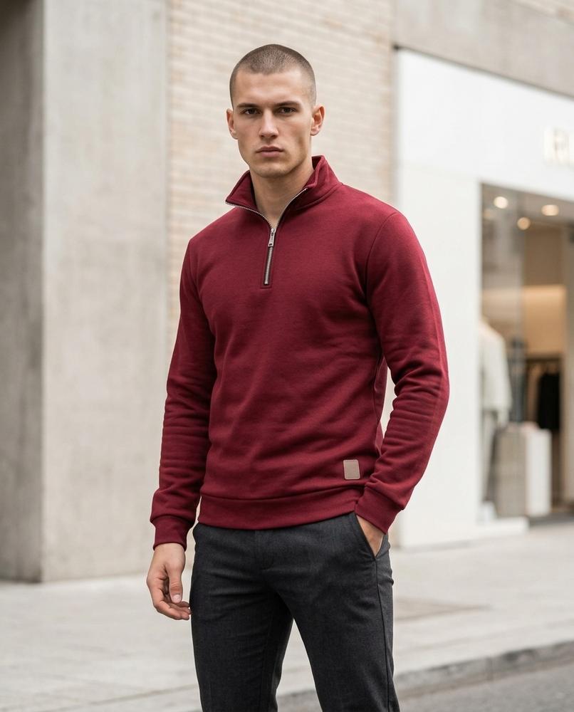 Statement Street - Vaver | Hochgeschlossen Langärmlig Pullover Herren