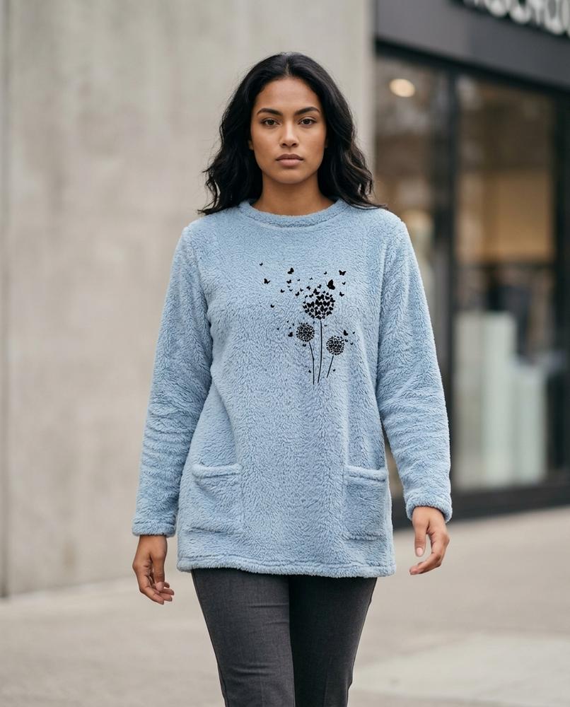 Statement Street - Rodan | Flauschige Langgeschnittene Tunika Damen