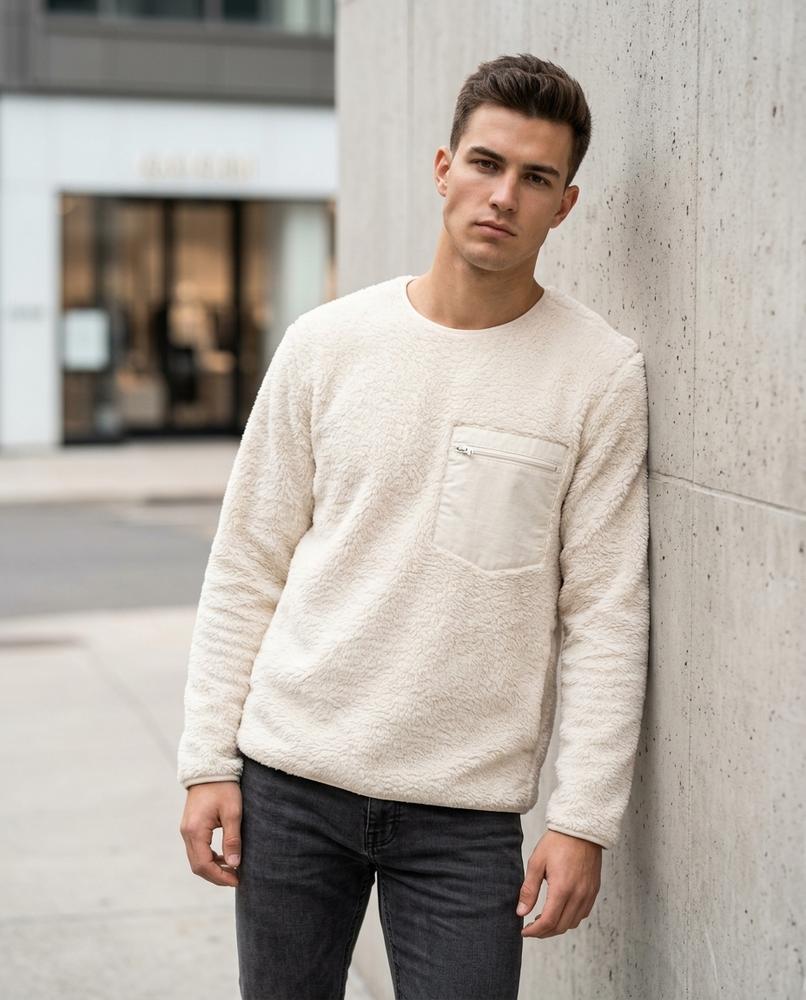 Statement Street - Tisen | Hochflorig Rundhals Pullover Unisex