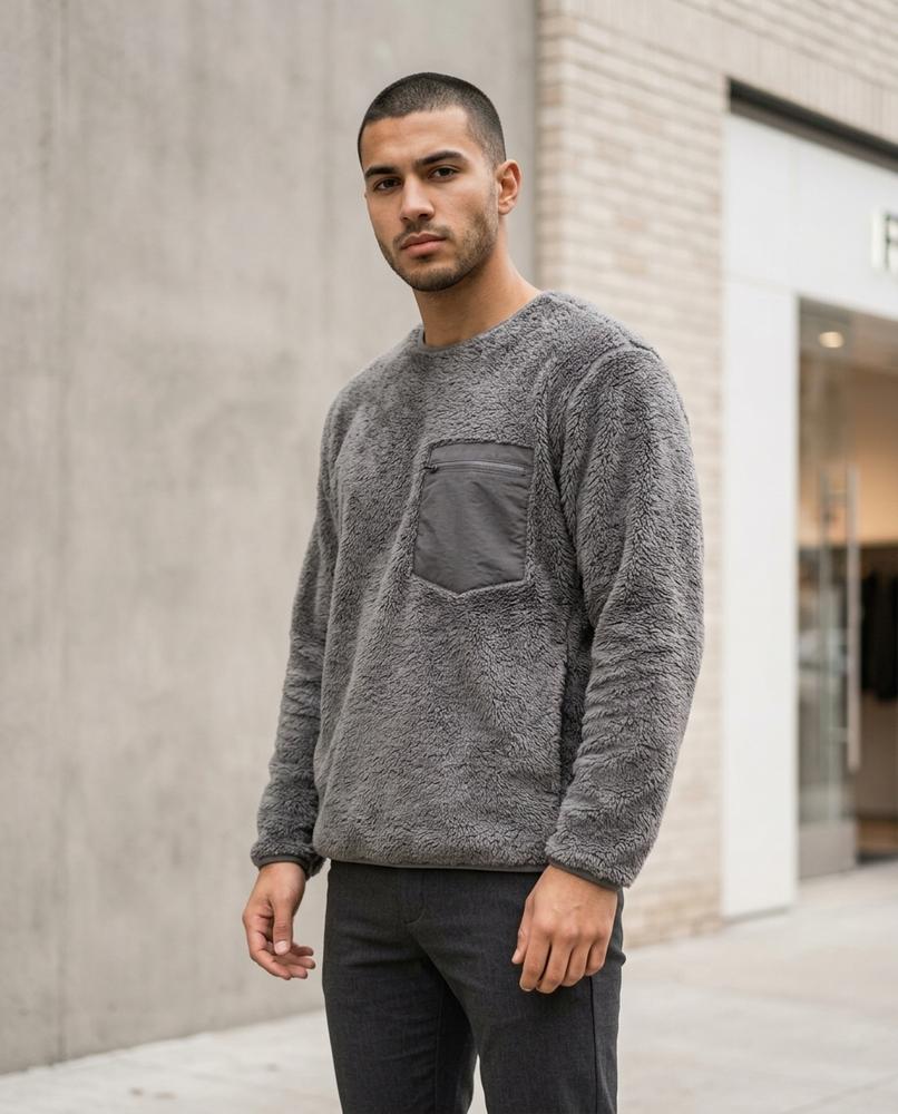 Statement Street - Tisen | Hochflorig Rundhals Pullover Unisex