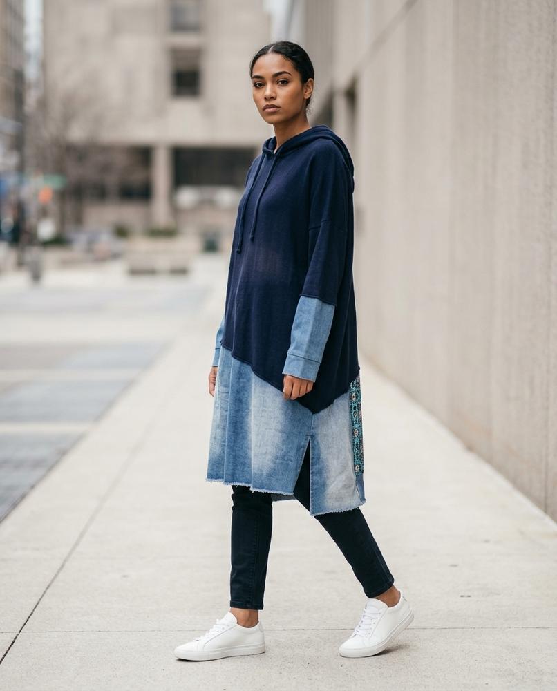 Statement Street - Alvar | Asymmetrisches Langärmeliges Kleid Damen