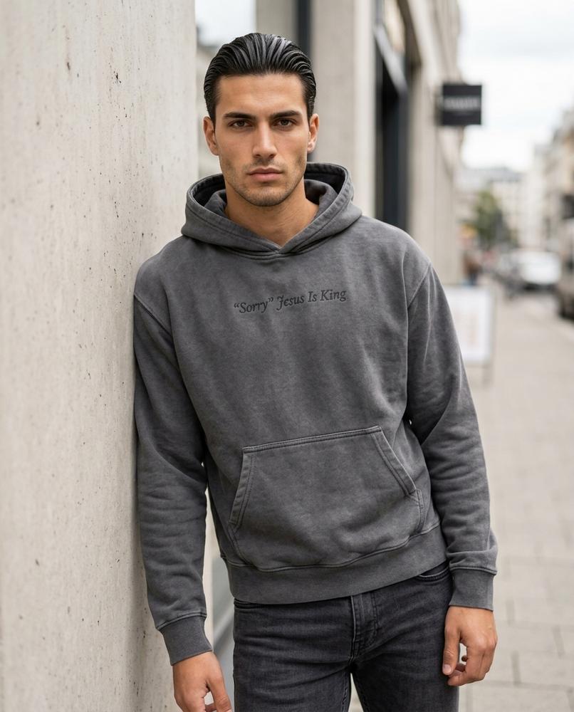 Statement Street - Leron | Gewaschener Bedruckter Hoodie Unisex