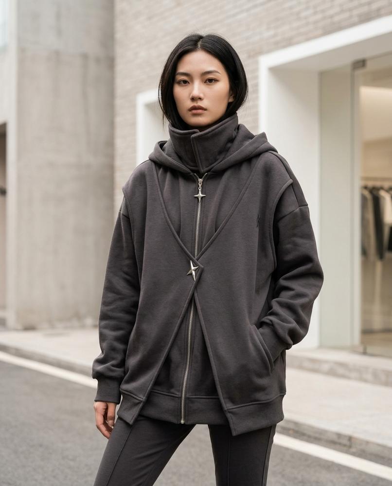 Statement Street - Lyran | Asymmetrisch Oversize Hoodie Unisex