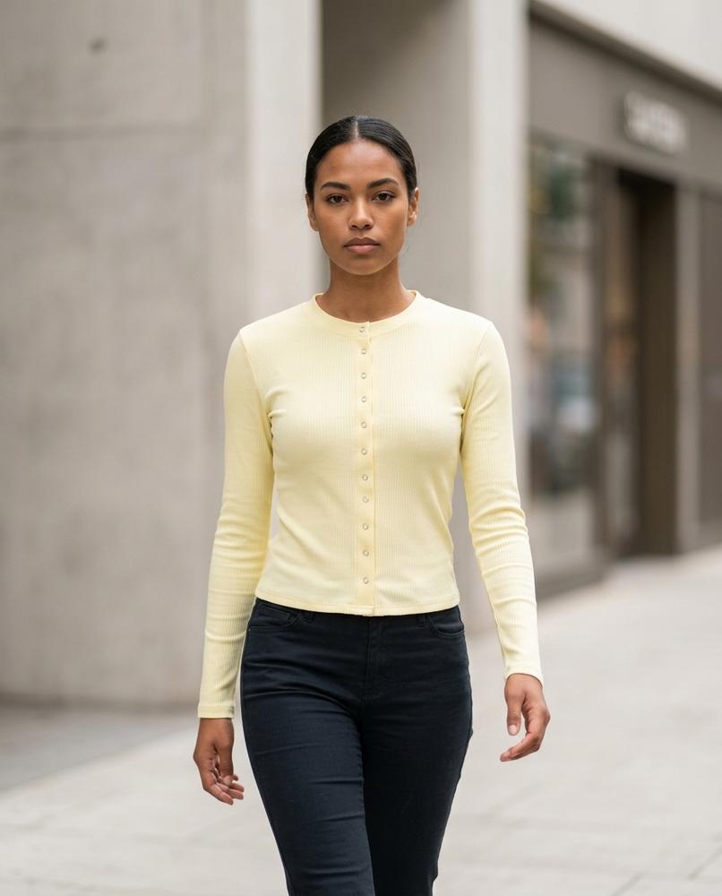 Statement Street - Rolan | Langärmliges Geripptes Shirt Damen