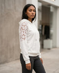 Statement Street - Kanav | Langärmeliger Spitzenbesetzter Hoodie Damen