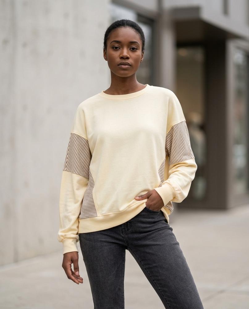 Statement Street - Talor | Gestreift Locker Sweatshirt Damen