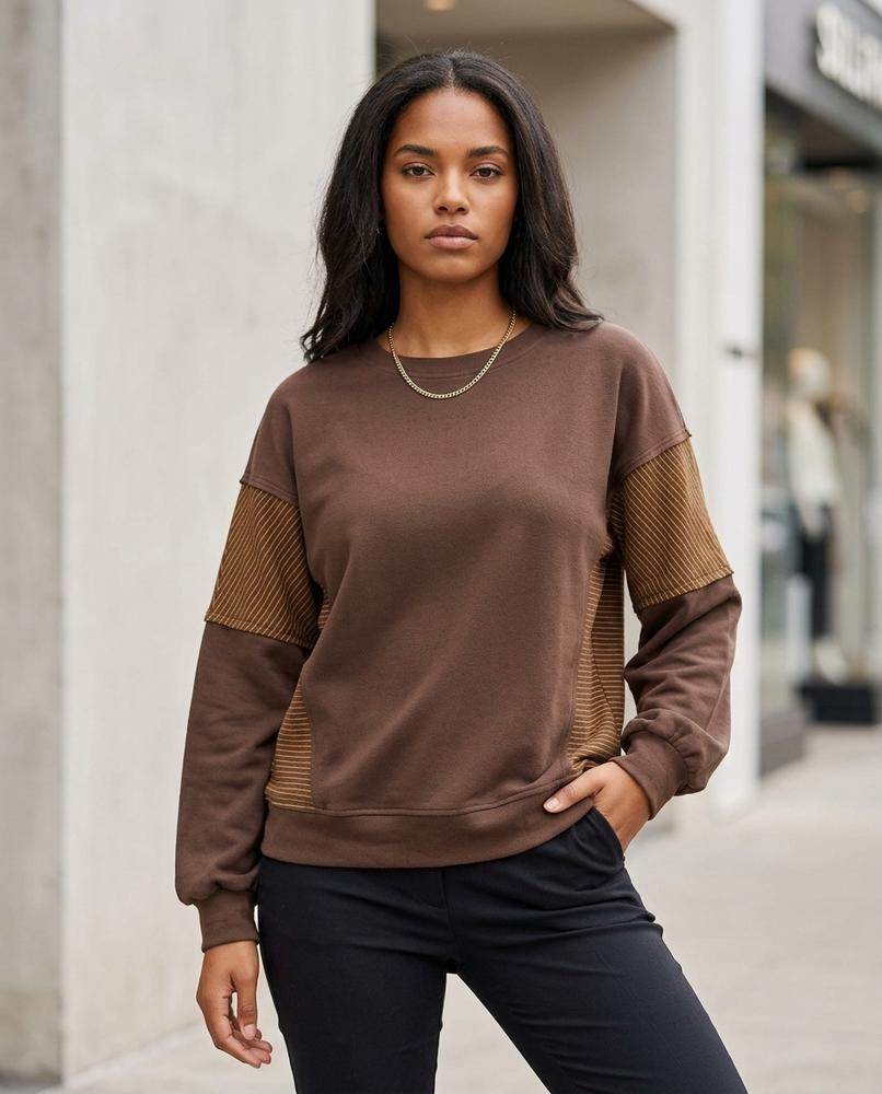 Statement Street - Talor | Gestreift Locker Sweatshirt Damen