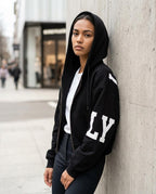 Statement Street - Eltor | Kurzgeschnittener Bedruckter Hoodie Damen