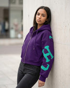 Statement Street - Eltor | Kurzgeschnittener Bedruckter Hoodie Damen