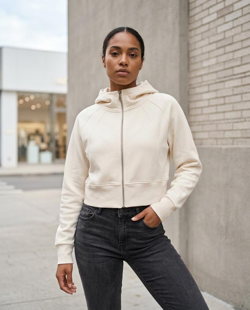 Statement Street - Ramer | Kurzgeschnittener Glatter Hoodie Damen