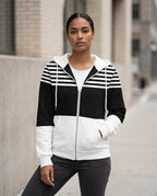 Statement Street - Lomer | Mehrfarbiger Gezipter Hoodie Damen