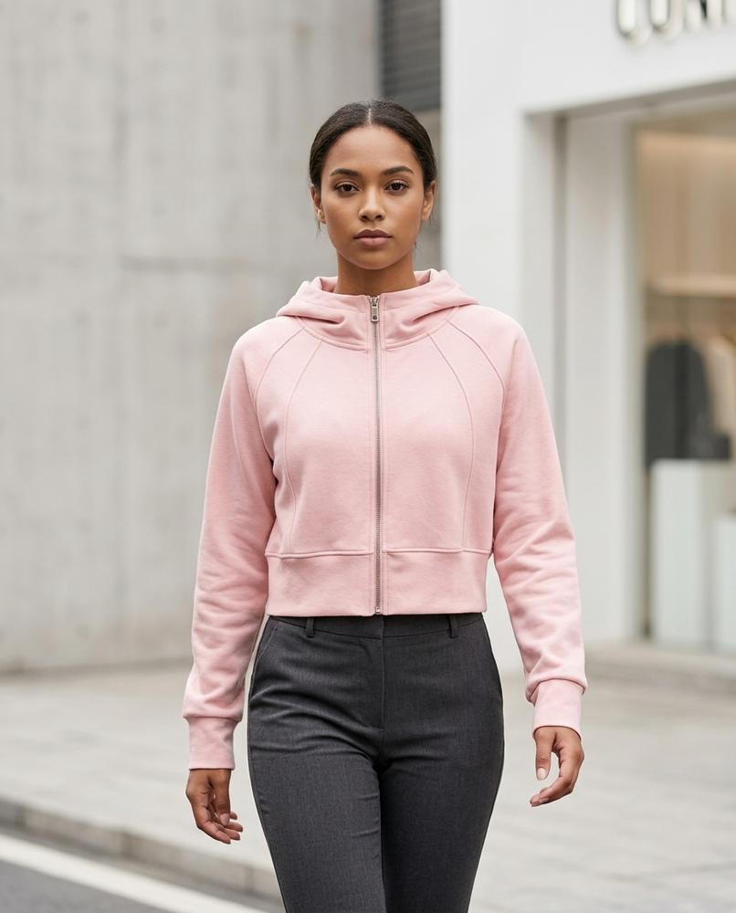 Statement Street - Ramer | Kurzgeschnittener Glatter Hoodie Damen