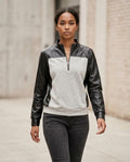 Statement Street - Zelom | Reißverschluss Kunstleder Sweatshirt Damen