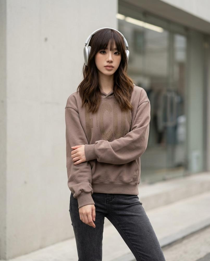 Statement Street - Alzan | Nietenbesetzt Oversized Hoodie Unisex