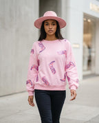 Statement Street - Viren | Paillettenbesetztes Langarm Sweatshirt Damen