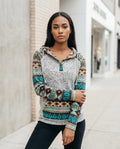 Statement Street - Lydan | Meliert Gemustert Hoodie Damen