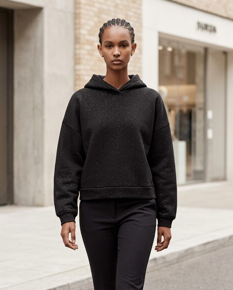 Statement Street - Rihal | Glitzernder Oversized Hoodie Damen