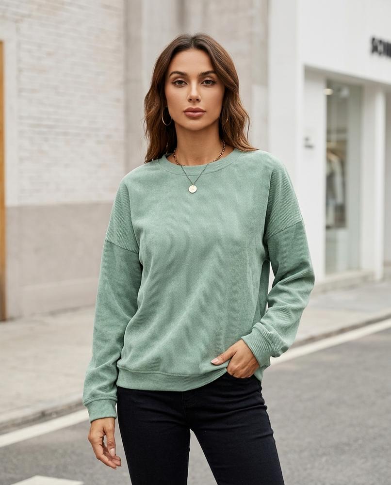 Statement Street - Vikok | Gerippt Langärmlig Pullover Damen