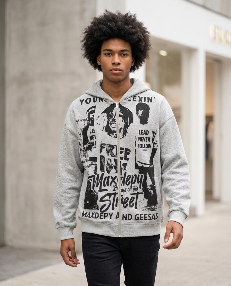 Statement Street - Valin | Oversized Bedruckter Hoodie Unisex