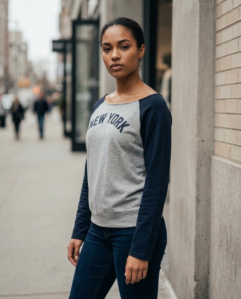 Statement Street - Rilev | Zweifarbig Bedruckt Sweatshirt Damen