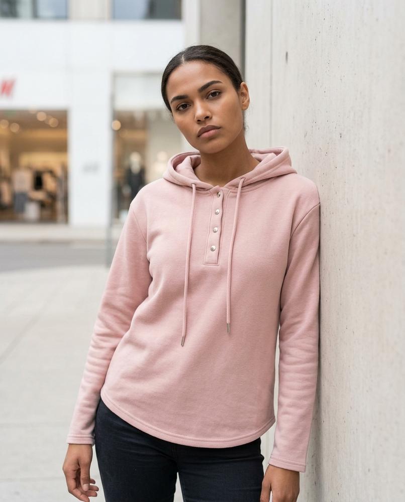 Statement Street - Zemar | Geknöpfter Langärmliger Hoodie Damen