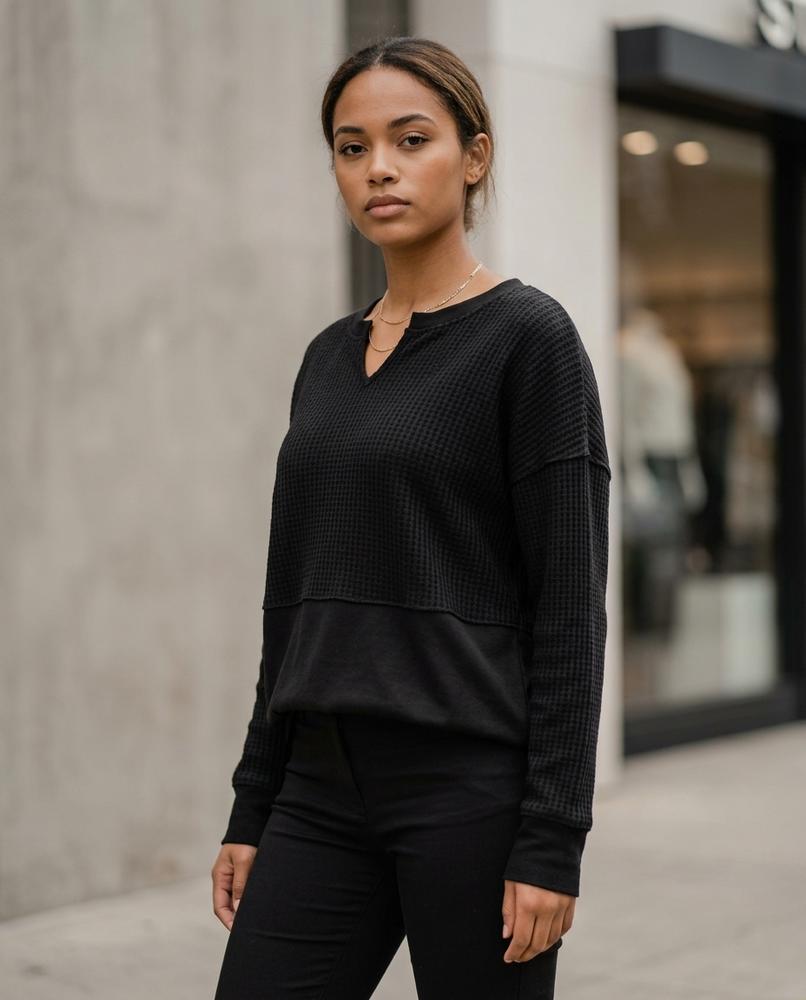 Statement Street - Raver | Gekerbt Strukturiert Pullover Damen