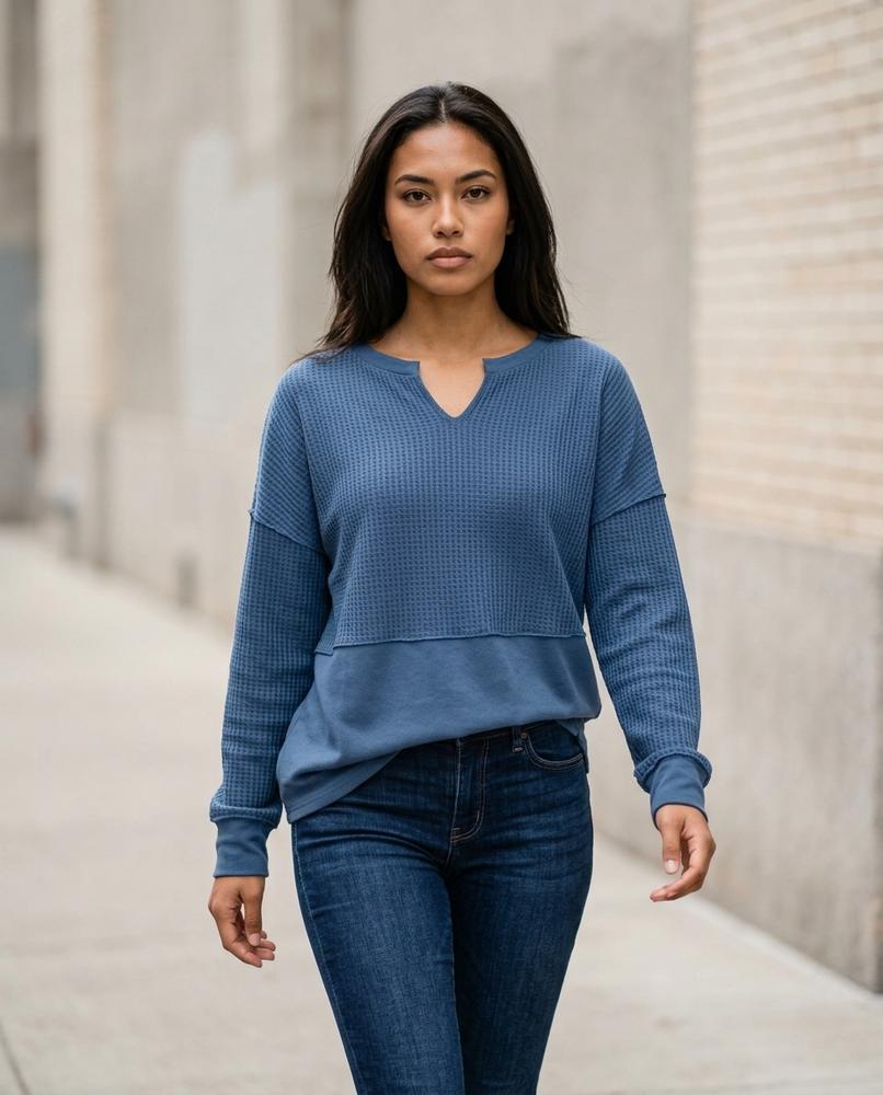 Statement Street - Raver | Gekerbt Strukturiert Pullover Damen