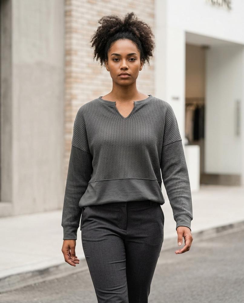 Statement Street - Raver | Gekerbt Strukturiert Pullover Damen