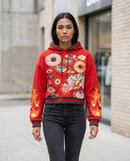 Statement Street - Coram | Bestickt Kurzgeschnitten Hoodie Damen