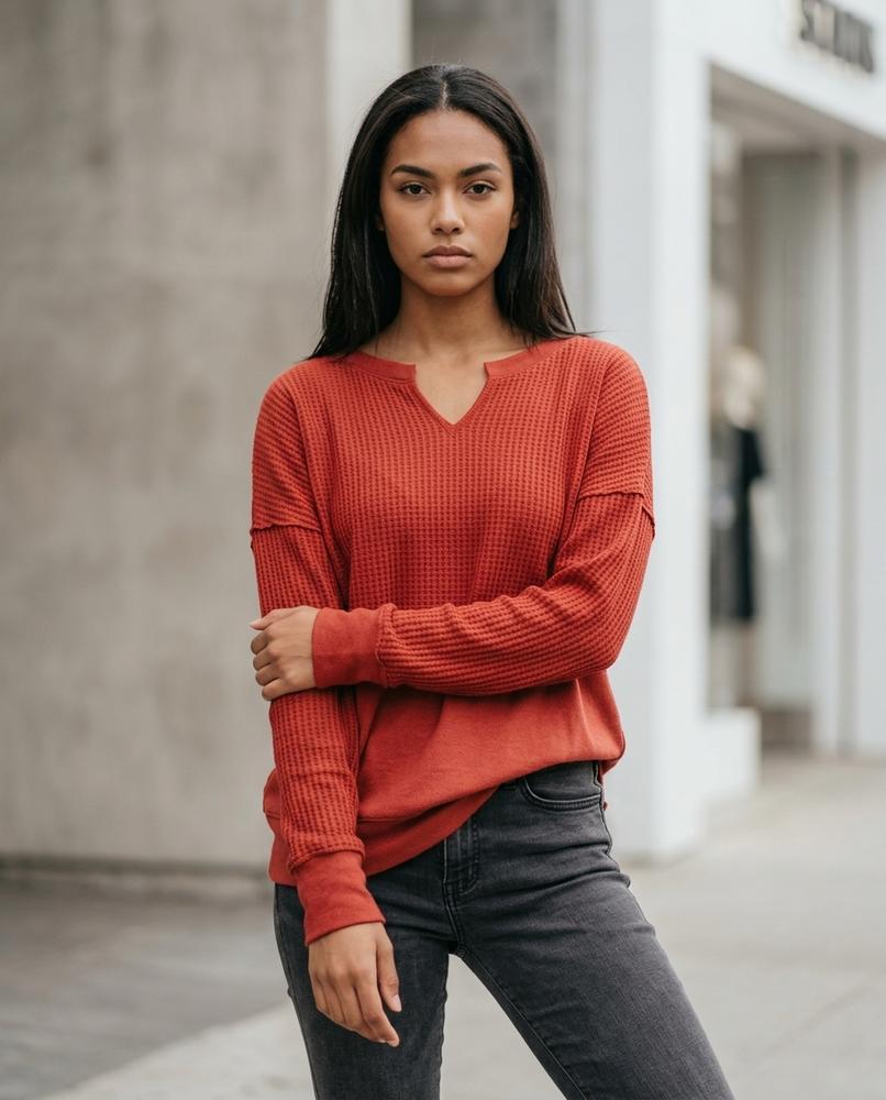 Statement Street - Raver | Gekerbt Strukturiert Pullover Damen
