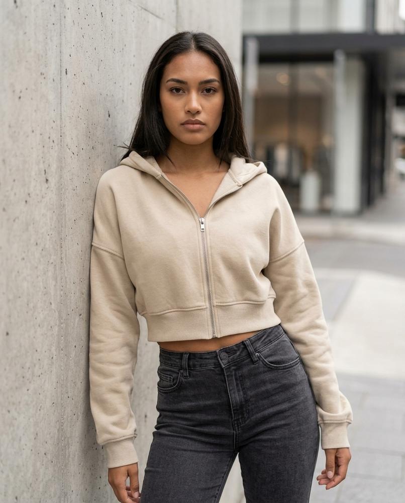 Statement Street - Elron | Kurzer Langärmliger Hoodie Damen