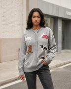 Statement Street - Tatal | Gemustert Geknöpft Cardigan Damen