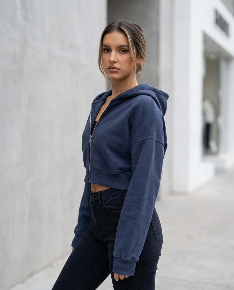 Statement Street - Elron | Kurzer Langärmliger Hoodie Damen