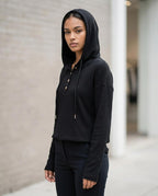 Statement Street - Kemin | Gerippt Geknöpft Hoodie Damen